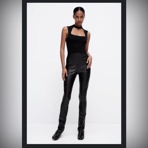 Zara leather leggings